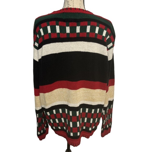 Vtg Y2K Tiara Womens Size 1X Knitted Christmas Sweater Rami Cotton Button Front - Picture 6 of 11